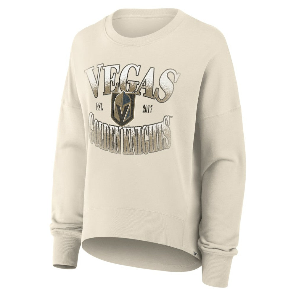 Vegas Golden Knights Fanatics Women's Oversized Slice Pullover Sweatshirt Cream