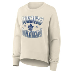 Toronto Maple Leafs - Fanatics Women's Oversized Slice Pullover Sweatshirt Cream