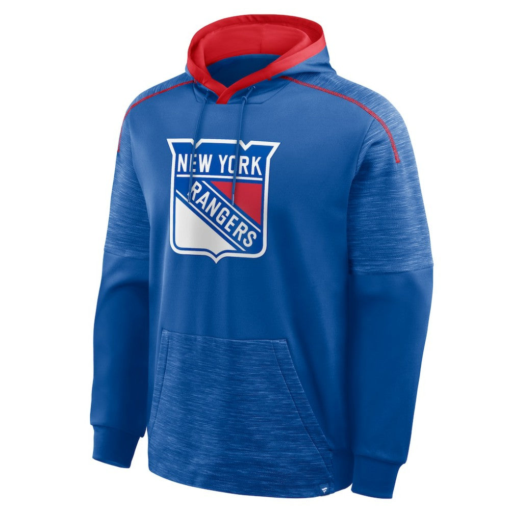 New York Rangers Fanatics Goaltender Defender Pullover Hoodie Blue