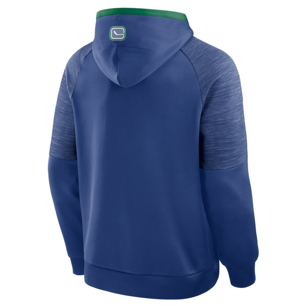 Vancouver Canucks - Fanatics Goaltender Defender Pullover Hoodie Blue