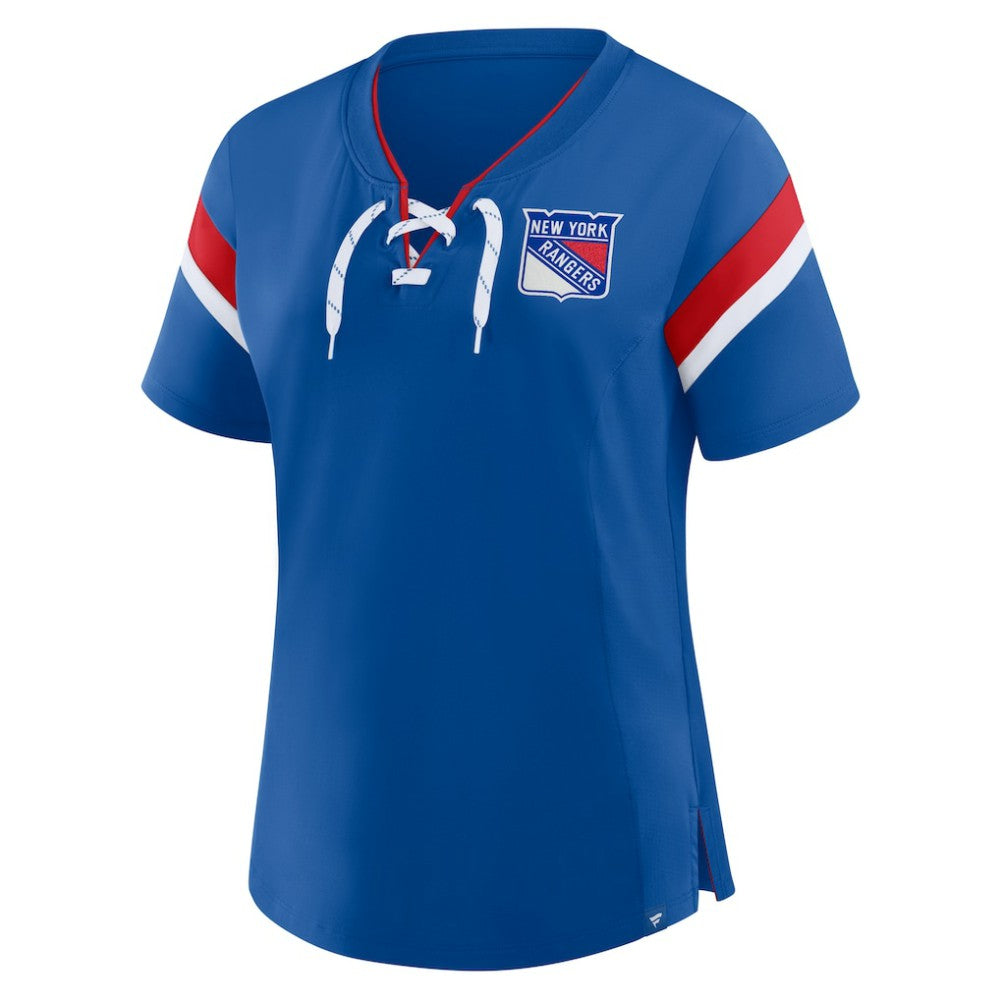 New York Rangers Fanatics Women's Offside Athena T-Shirt Blue