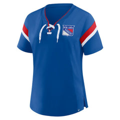 New York Rangers Fanatics Women's Offside Athena T-Shirt Blue