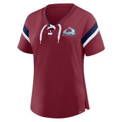 Colorado Avalanche - Fanatics Women's Offside Athena T-Shirt Burgundy