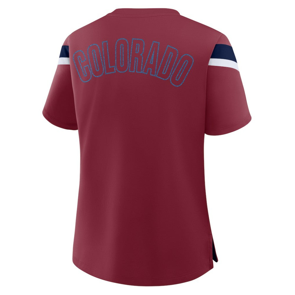 Colorado Avalanche - Fanatics Women's Offside Athena T-Shirt Burgundy
