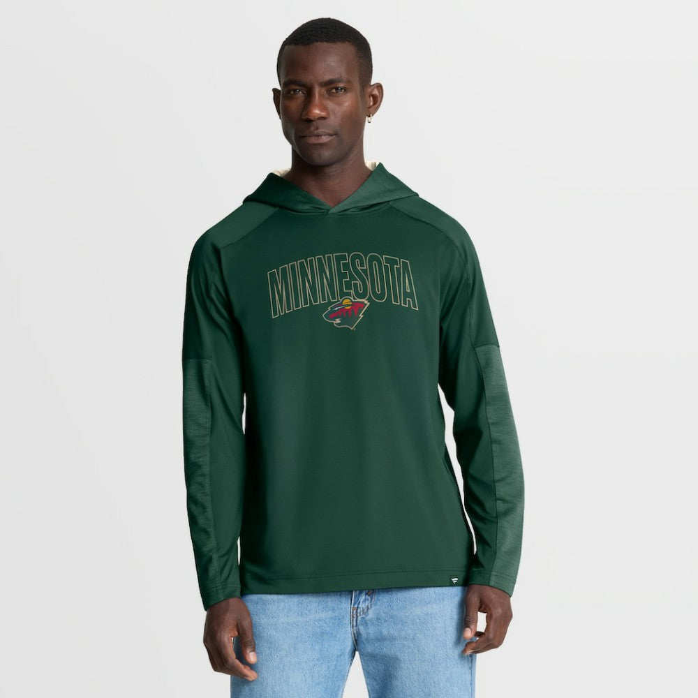 Minnesota Wild - Fanatics Penalty Shot Long Sleeve Hoodie T-Shirt Green