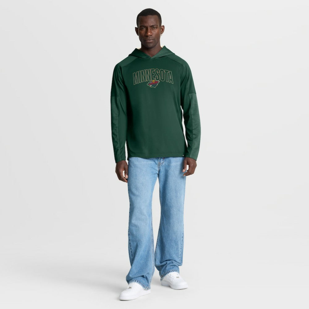 Minnesota Wild - Fanatics Penalty Shot Long Sleeve Hoodie T-Shirt Green