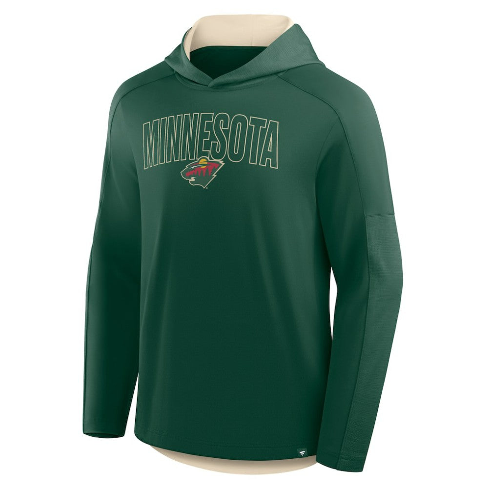 Minnesota Wild - Fanatics Penalty Shot Long Sleeve Hoodie T-Shirt Green