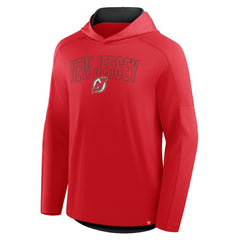 New Jersey Devils - Fanatics Penalty Shot Long Sleeve Hoodie T-Shirt Red