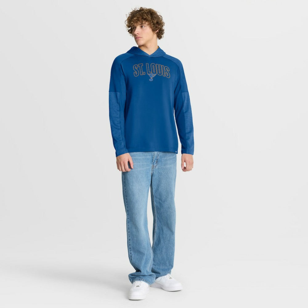 St. Louis Blues - Fanatics Penalty Shot Long Sleeve Hoodie T-Shirt Blue