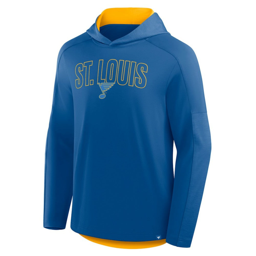 St. Louis Blues - Fanatics Penalty Shot Long Sleeve Hoodie T-Shirt Blue