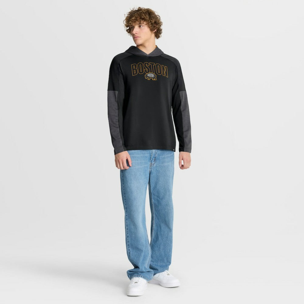 Boston Bruins Fanatics Penalty Shot Long Sleeve Hoodie T-Shirt Black