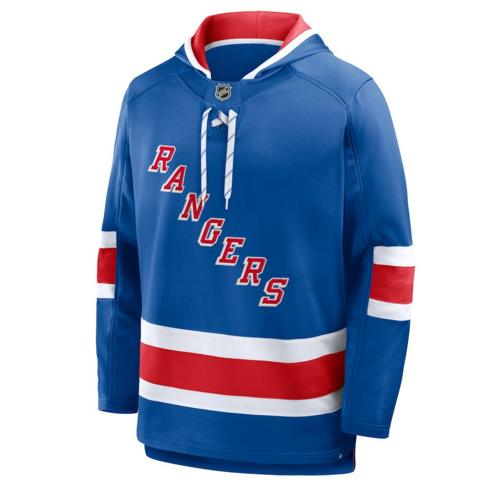 New York Rangers Fanatics Prime Time Fleece Hoodie Blue