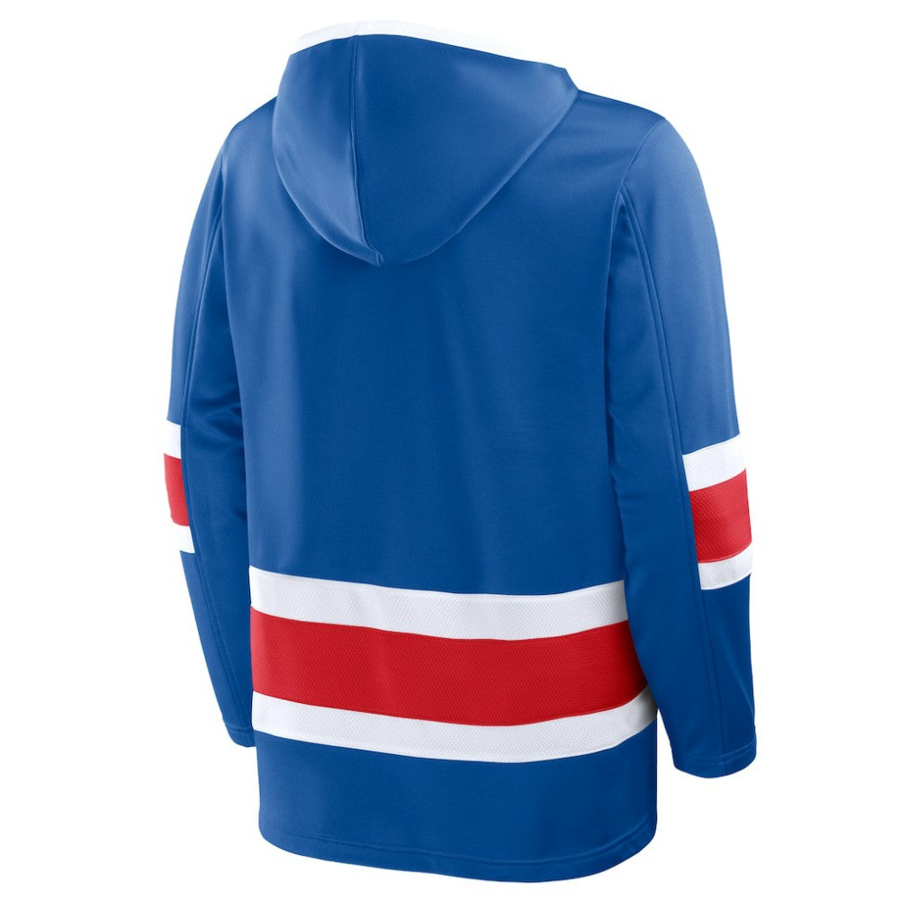 New York Rangers Fanatics Prime Time Fleece Hoodie Blue