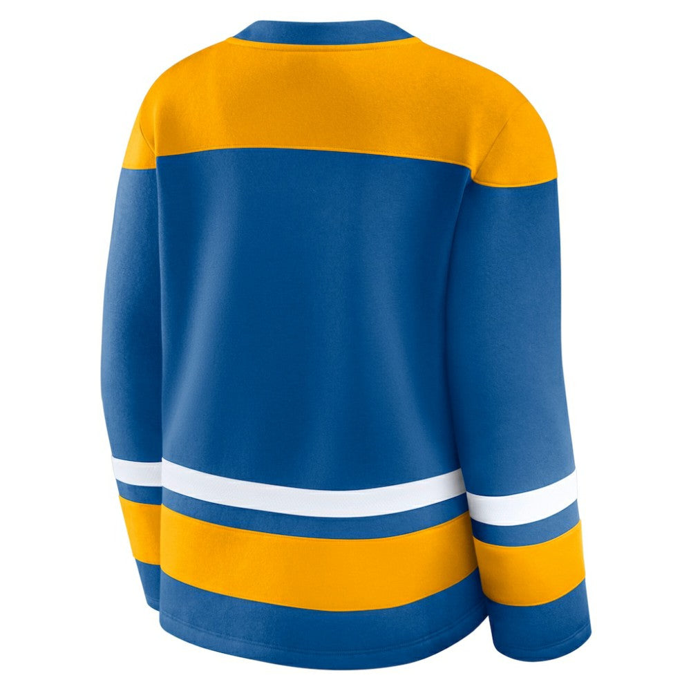 St. Louis Blues - Fanatics Women's Icing Long Sleeve Lace Up Sweatshirt Blue