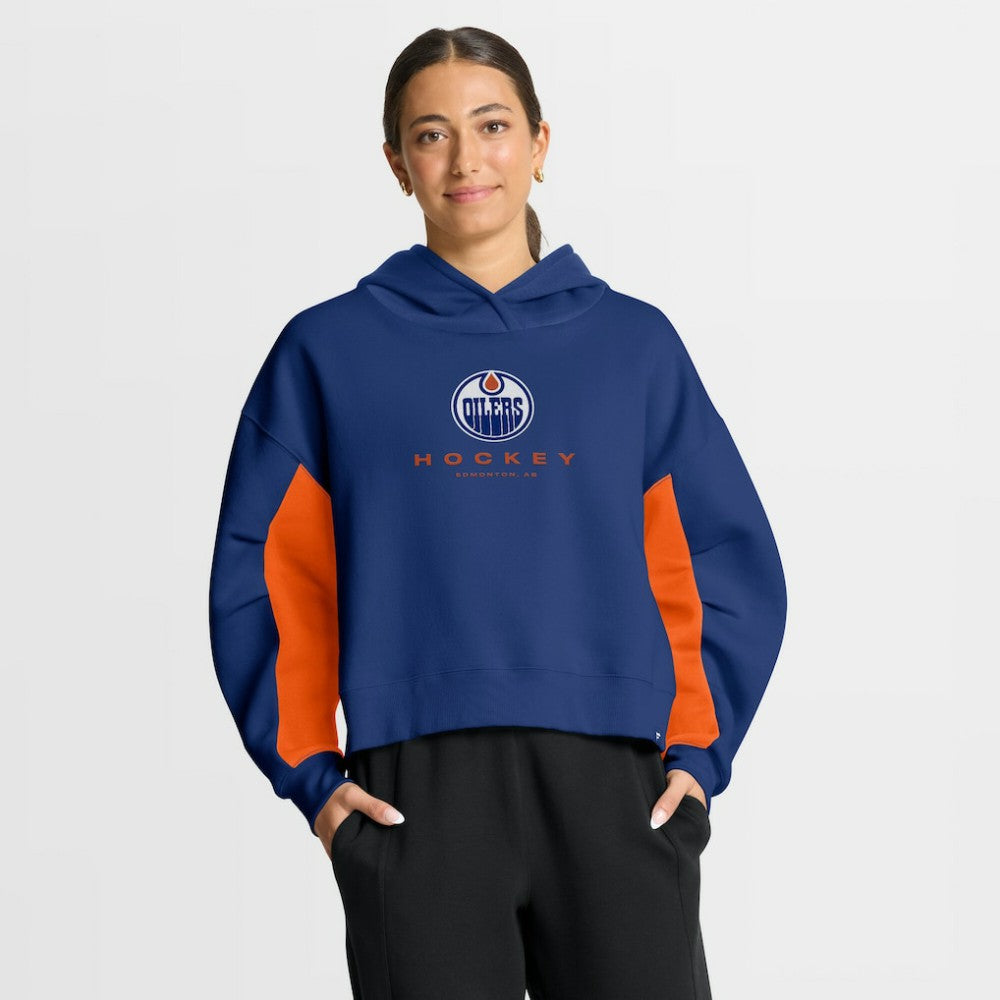 Edmonton Oilers - Fanatics Women's Back Check Boxy Hoodie Royal