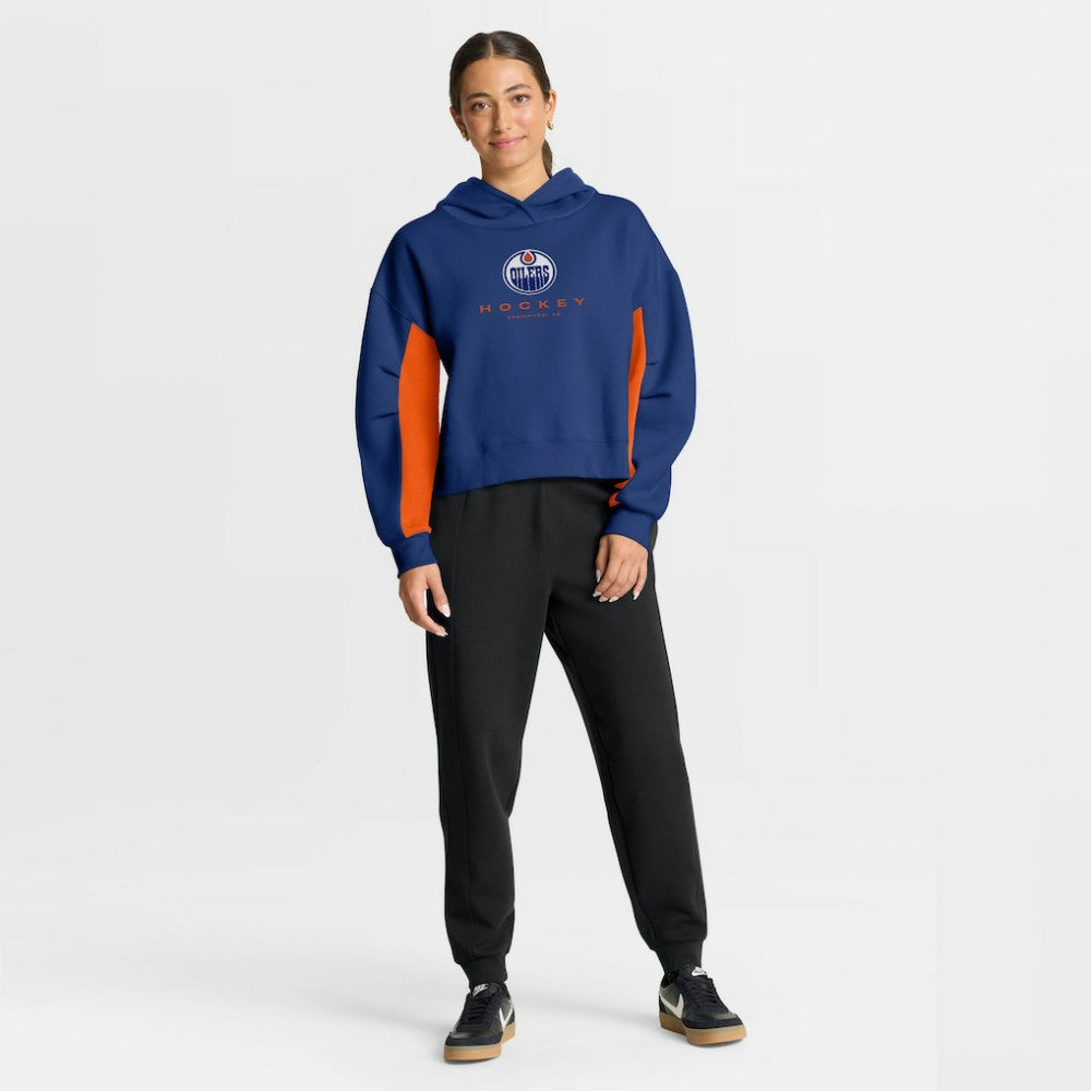 Edmonton Oilers - Fanatics Women's Back Check Boxy Hoodie Royal