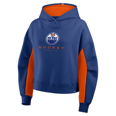 Edmonton Oilers - Fanatics Women's Back Check Boxy Hoodie Royal