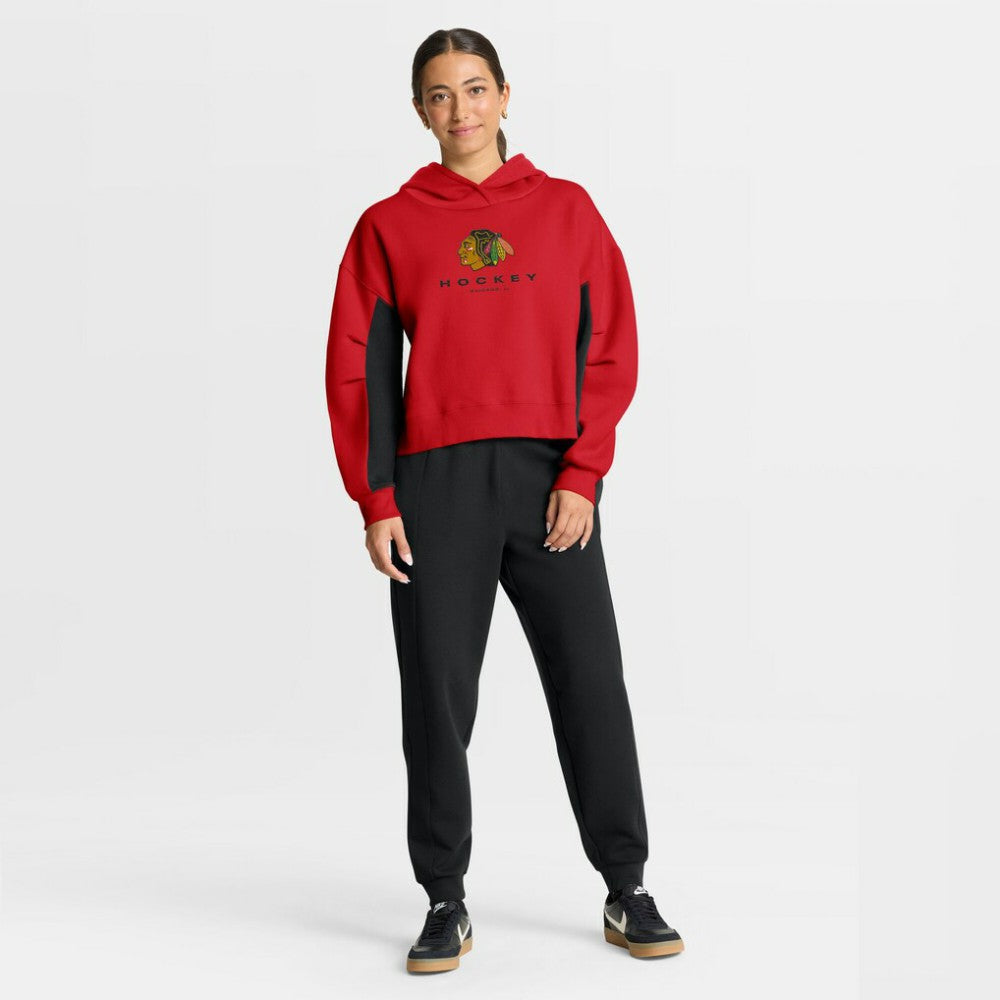 Chicago Blackhawks Fanatics Women's Back Check Boxy Hoodie Red
