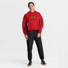 Chicago Blackhawks Fanatics Women's Back Check Boxy Hoodie Red