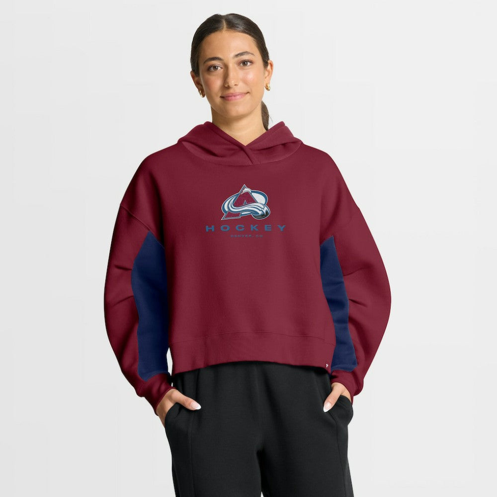 Colorado Avalanche - Fanatics Women's Back Check Boxy Hoodie Burgundy