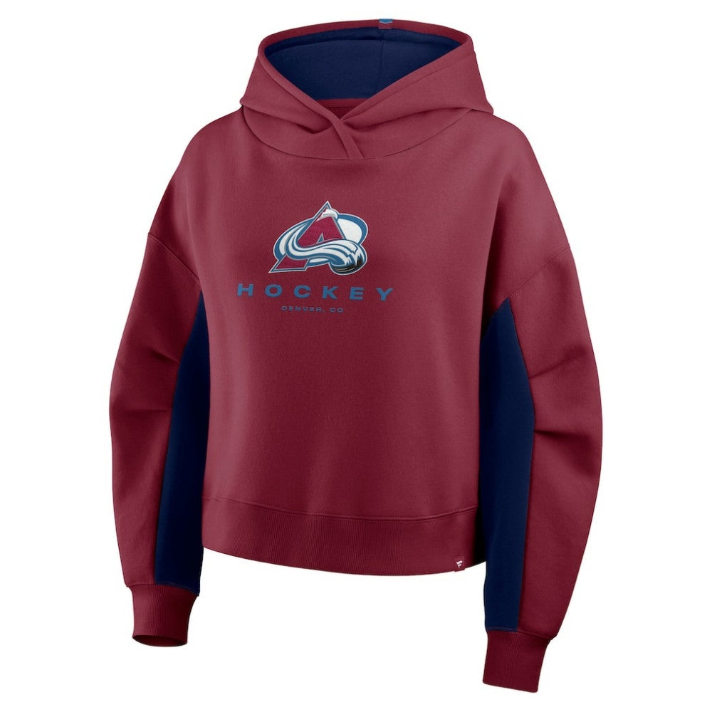 Colorado Avalanche - Fanatics Women's Back Check Boxy Hoodie Burgundy