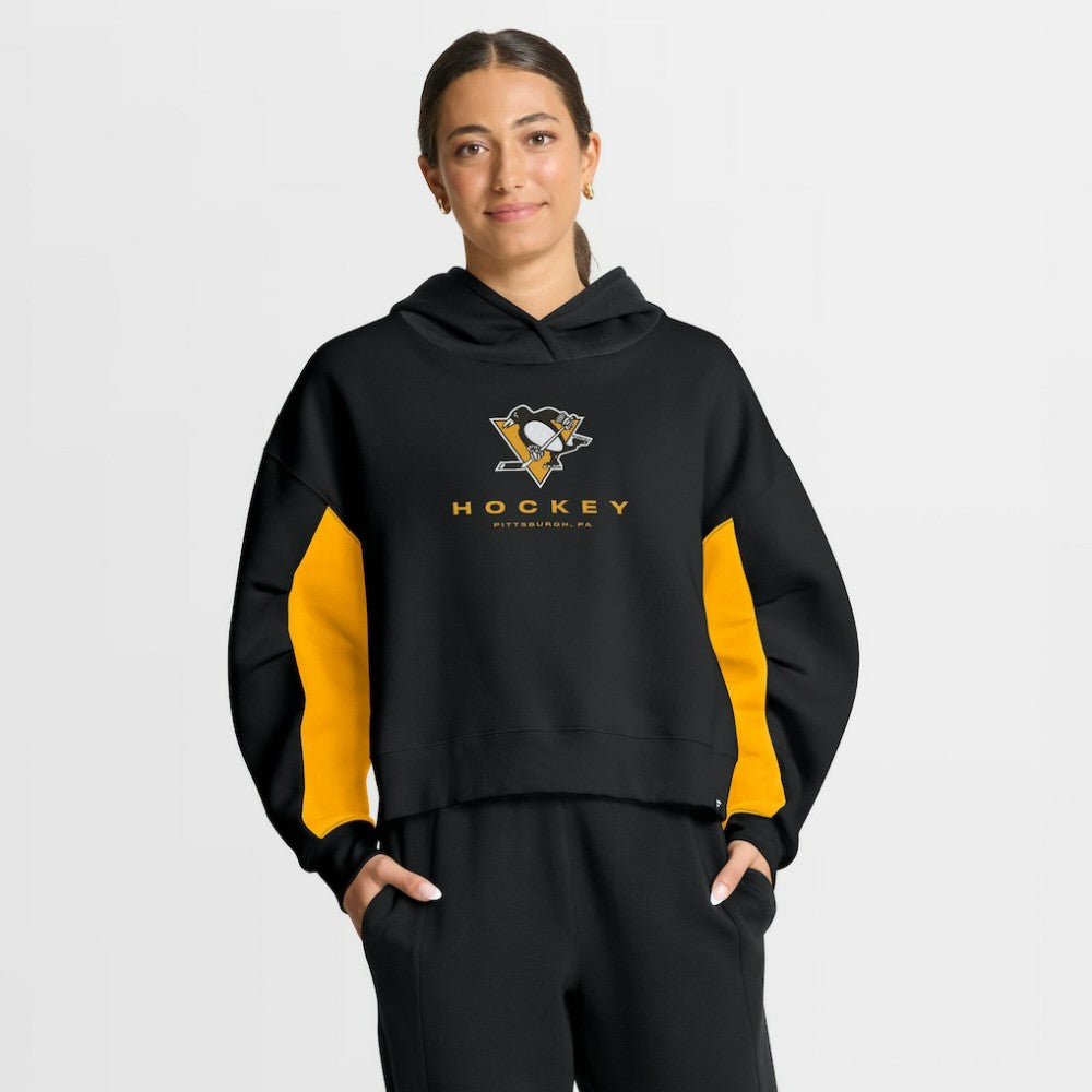 Pittsburgh Penguins Fanatics Women's Back Check Boxy Hoodie Black