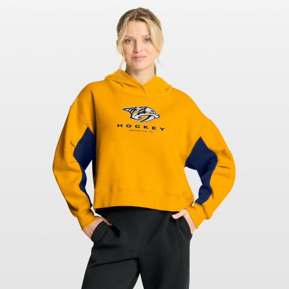 Nashville Predators - Fanatics Women's Back Check Boxy Hoodie Gold