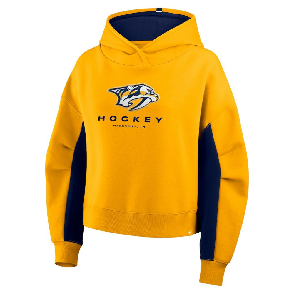 Nashville Predators - Fanatics Women's Back Check Boxy Hoodie Gold