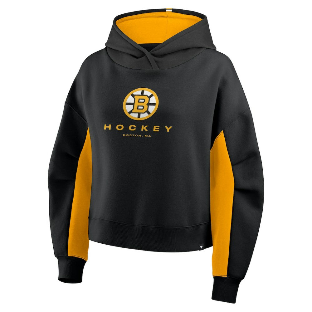 Boston Bruins Fanatics Women's Back Check Boxy Hoodie Black