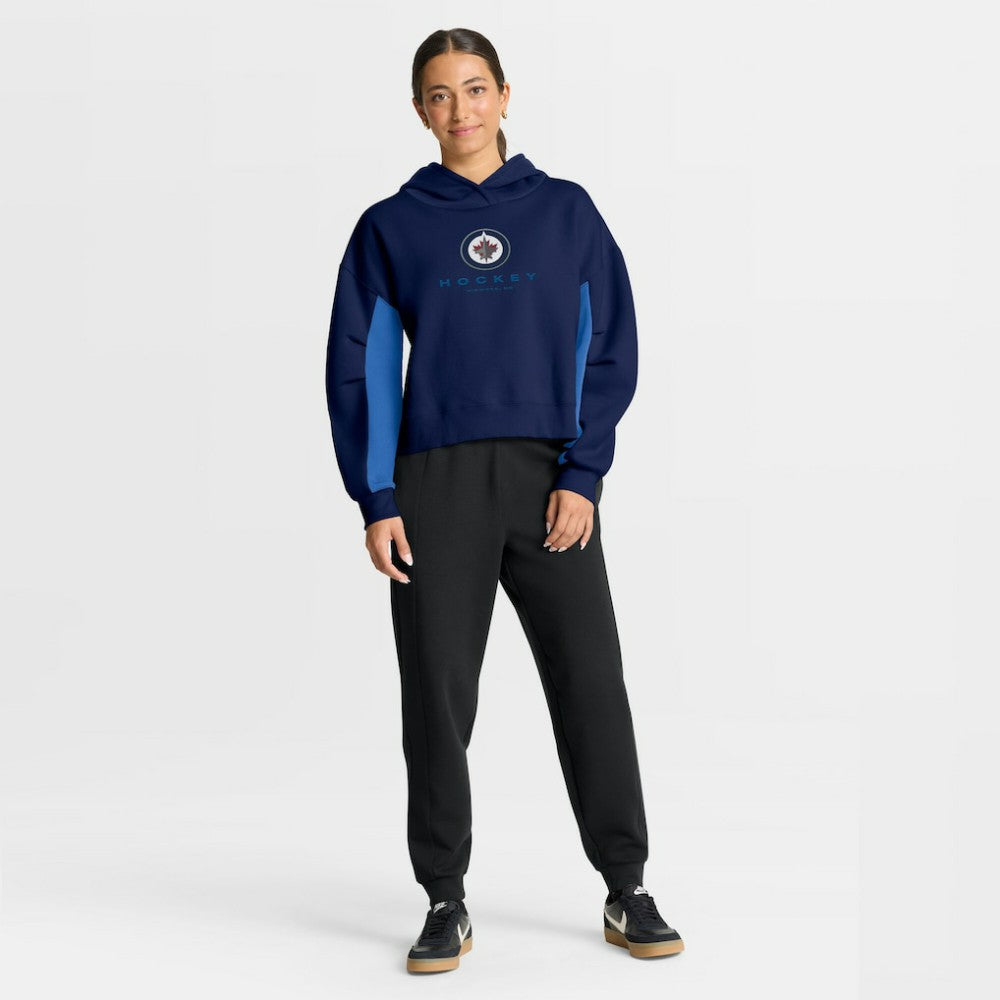 Winnipeg Jets - Fanatics Women's Back Check Boxy Hoodie Navy