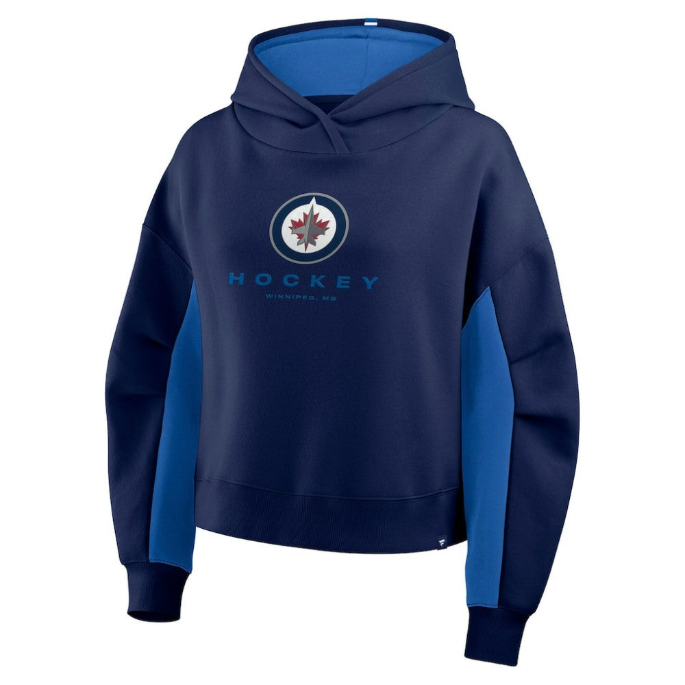 Winnipeg Jets - Fanatics Women's Back Check Boxy Hoodie Navy