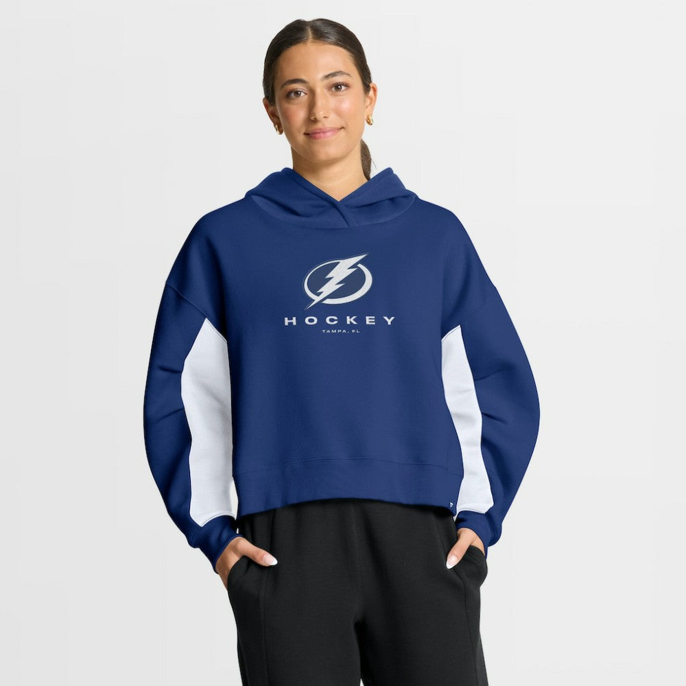 Tampa Bay Lightning - Fanatics Women's Back Check Boxy Hoodie Blue