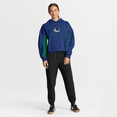 Vancouver Canucks - Fanatics Women's Back Check Boxy Hoodie Blue