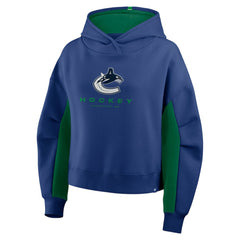 Vancouver Canucks - Fanatics Women's Back Check Boxy Hoodie Blue