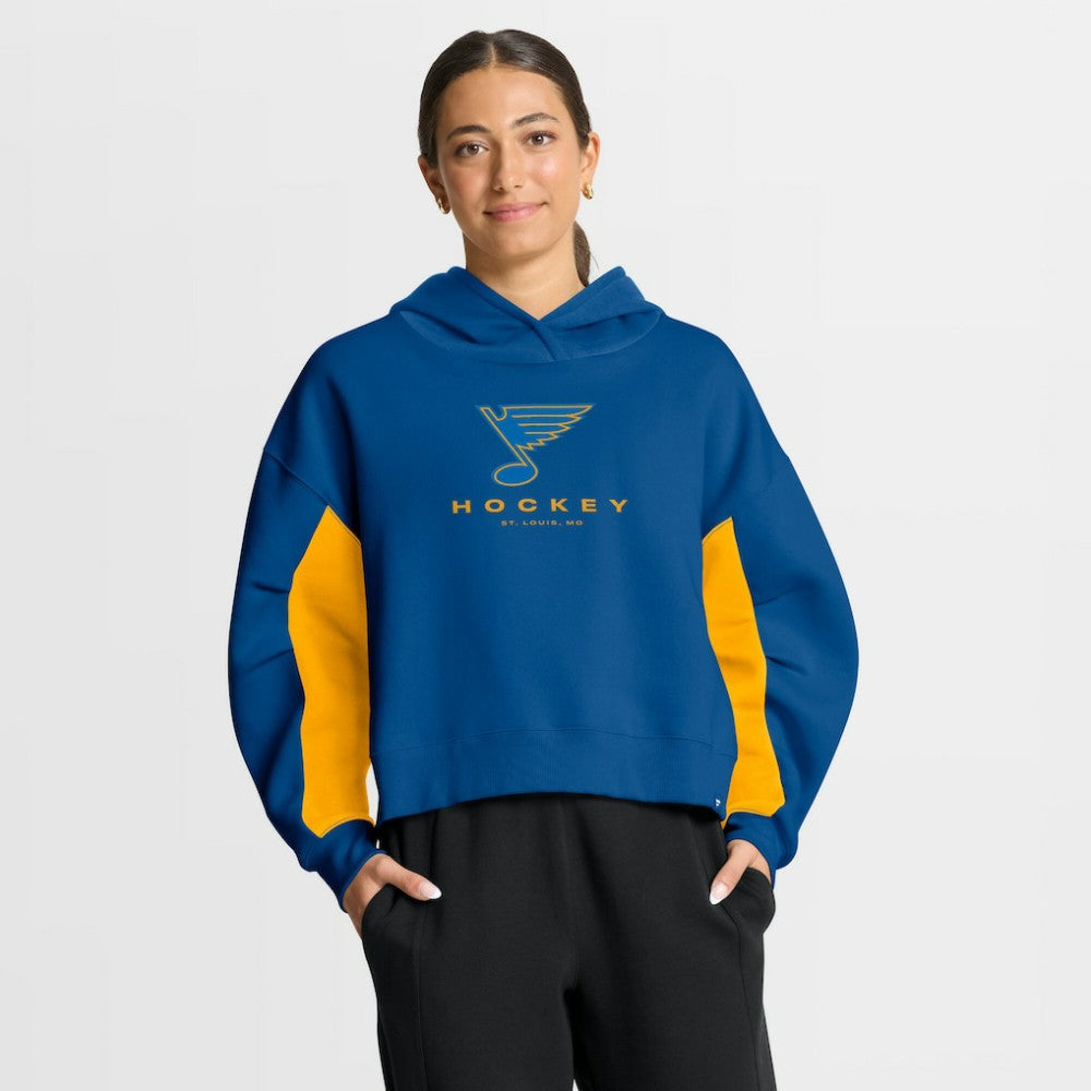 St. Louis Blues - Fanatics Women's Back Check Boxy Hoodie Blue