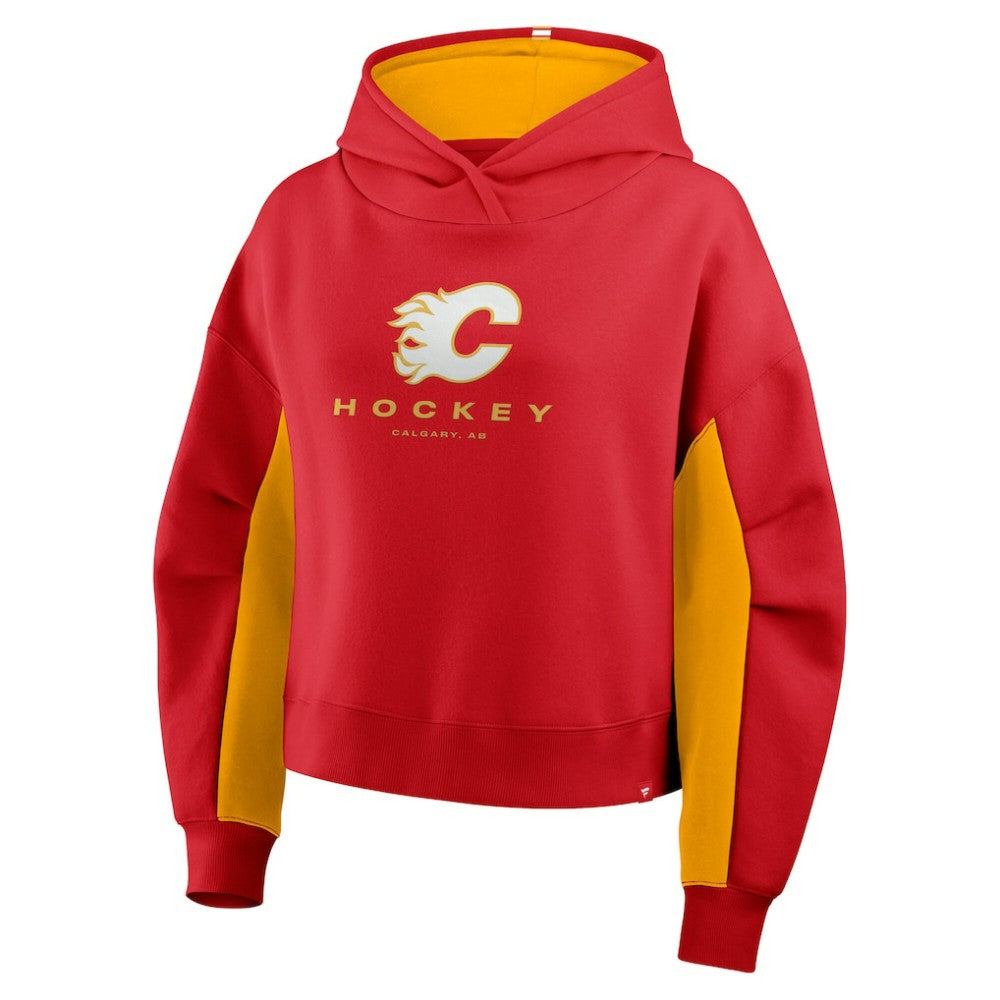 Calgary Flames - Fanatics Women's Back Check Boxy Hoodie Red