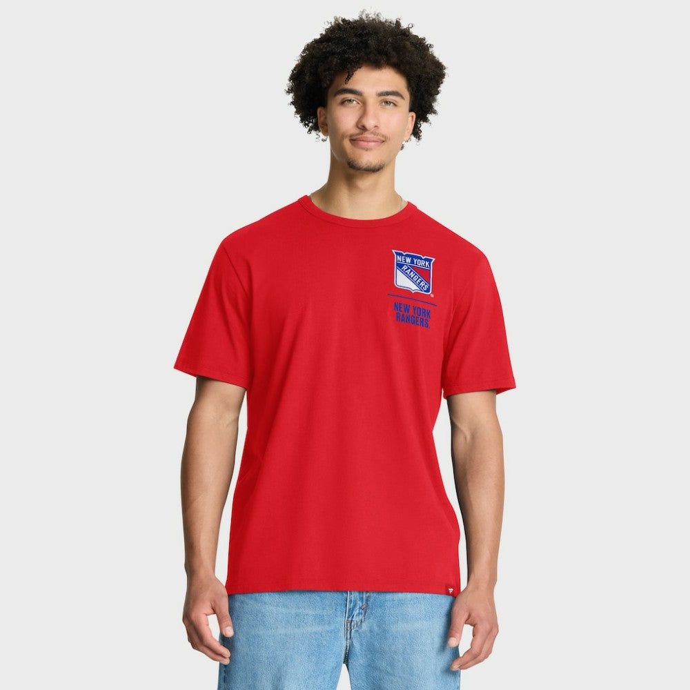 New York Rangers Fanatics Crash The Net Legacy T-Shirt Red