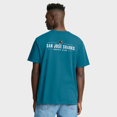 San Jose Sharks - Fanatics Crash The Net Legacy T-Shirt Teal