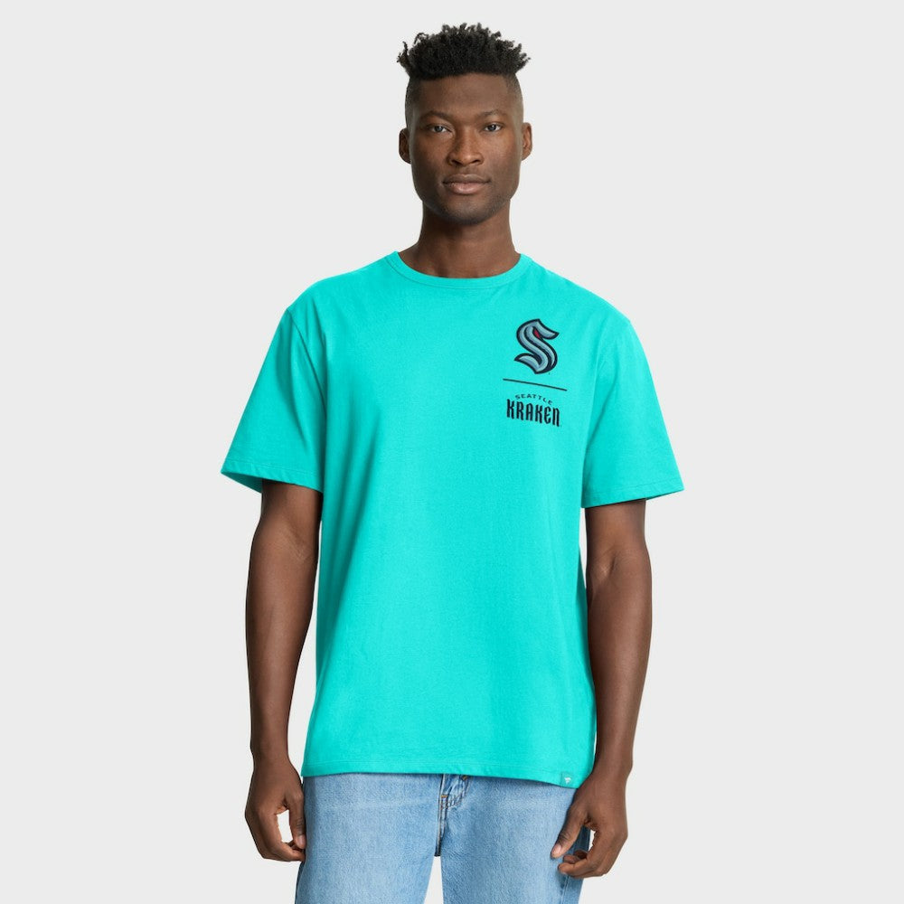 Seattle Kraken Fanatics Crash The Net Legacy T-Shirt Light Blue
