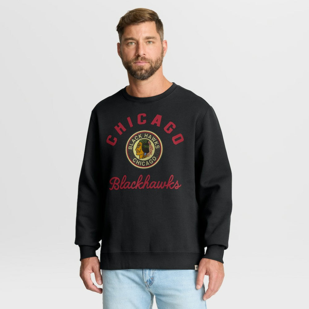 Chicago Blackhawks Fanatics Vintage Stickler Sweatshirt Black