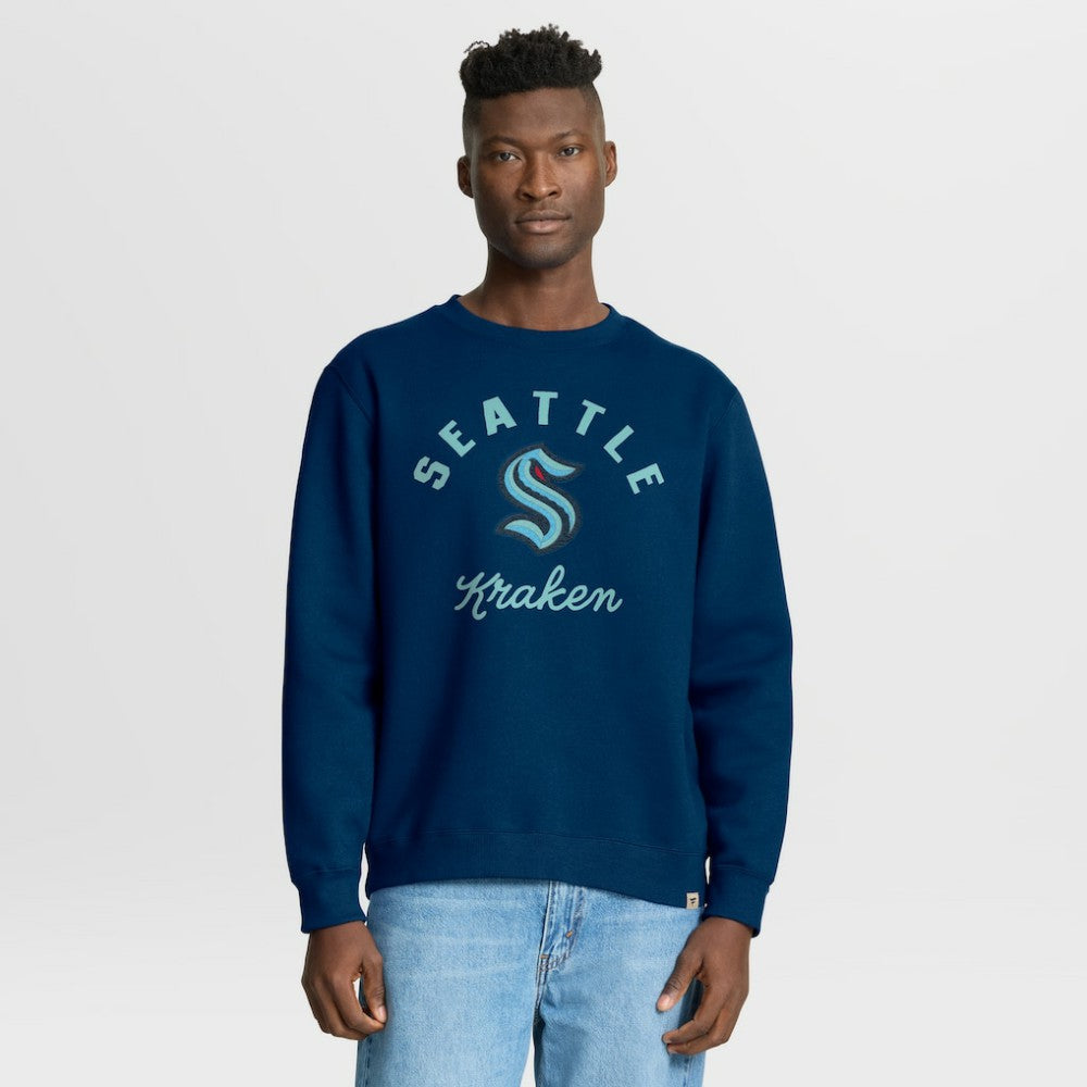 Seattle Kraken Fanatics Stickler Sweatshirt Deep Sea Blue