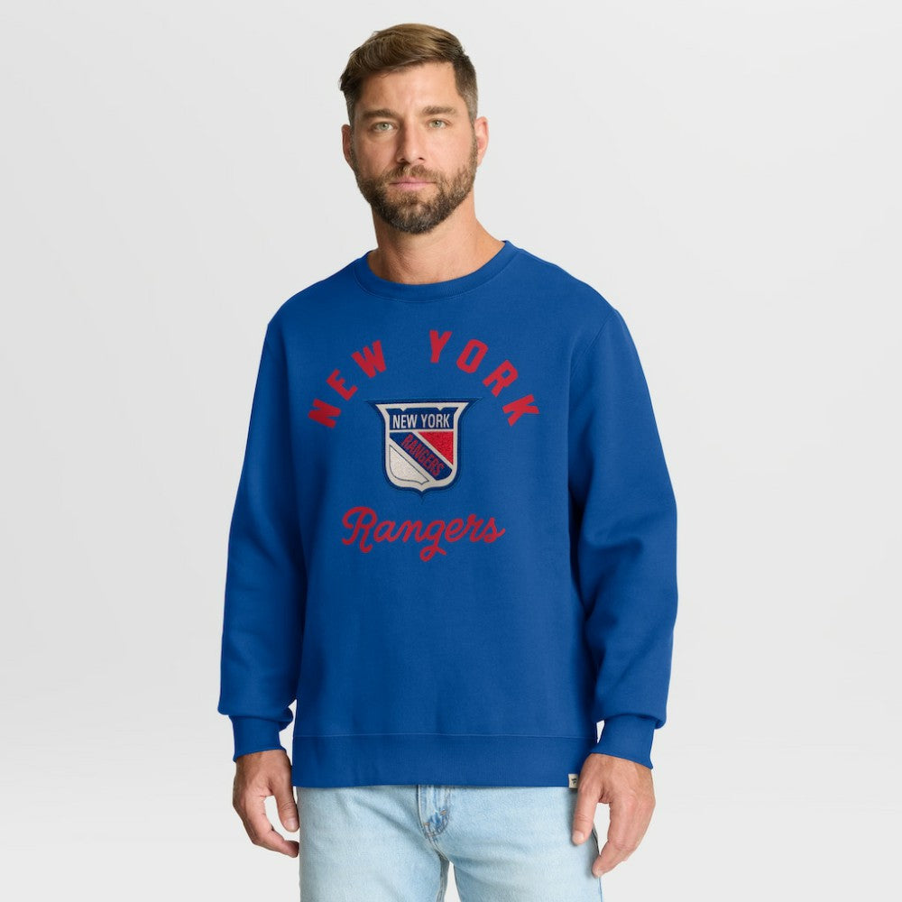 New York Rangers Fanatics Vintage Stickler Sweatshirt Blue