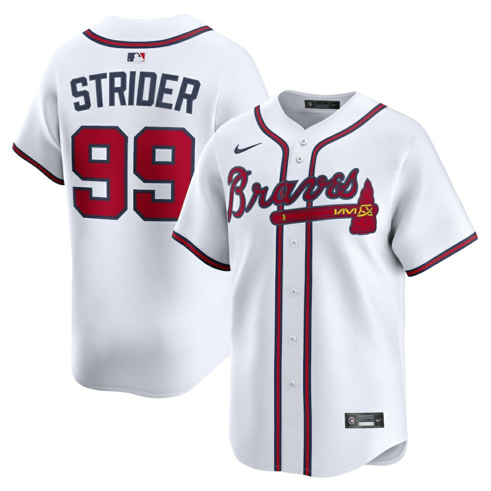 Spencer Strider Atlanta Braves Nike Home Limited Player Jersey Lifestyle