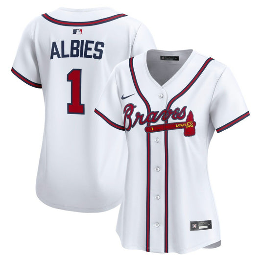 Ozzie Albies Atlanta Braves Nike Women's Home Limited Player Jersey - White | MLB Jerseys