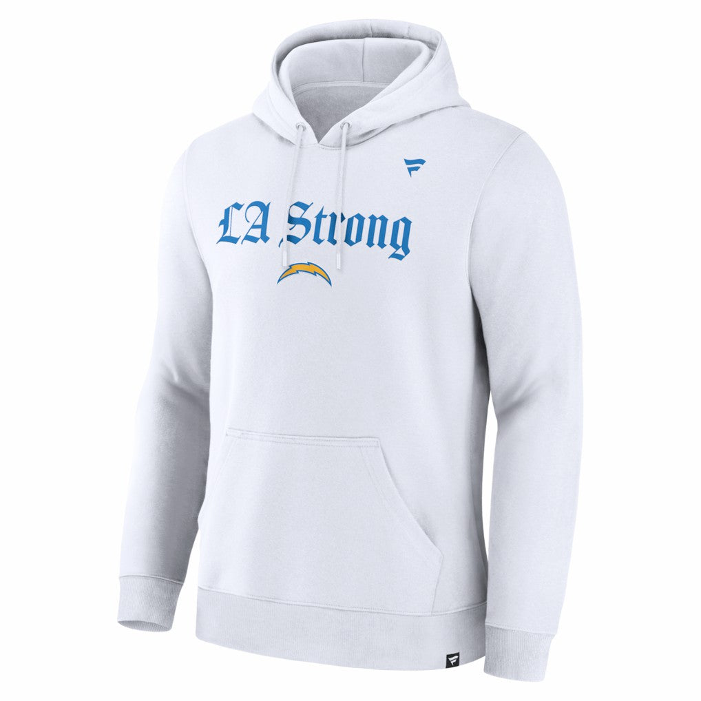 Los Angeles Chargers Unisex LA Strong Premium Fleece Pullover Hoodie White - Fanatics