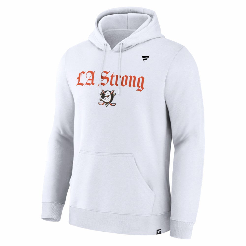 Anaheim Ducks - Fanatics Unisex LA Strong Premium Fleece Pullover Hoodie White