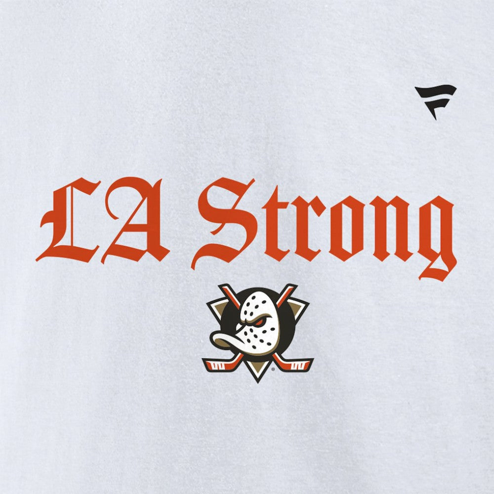 Anaheim Ducks - Fanatics Unisex LA Strong Premium Fleece Pullover Hoodie White