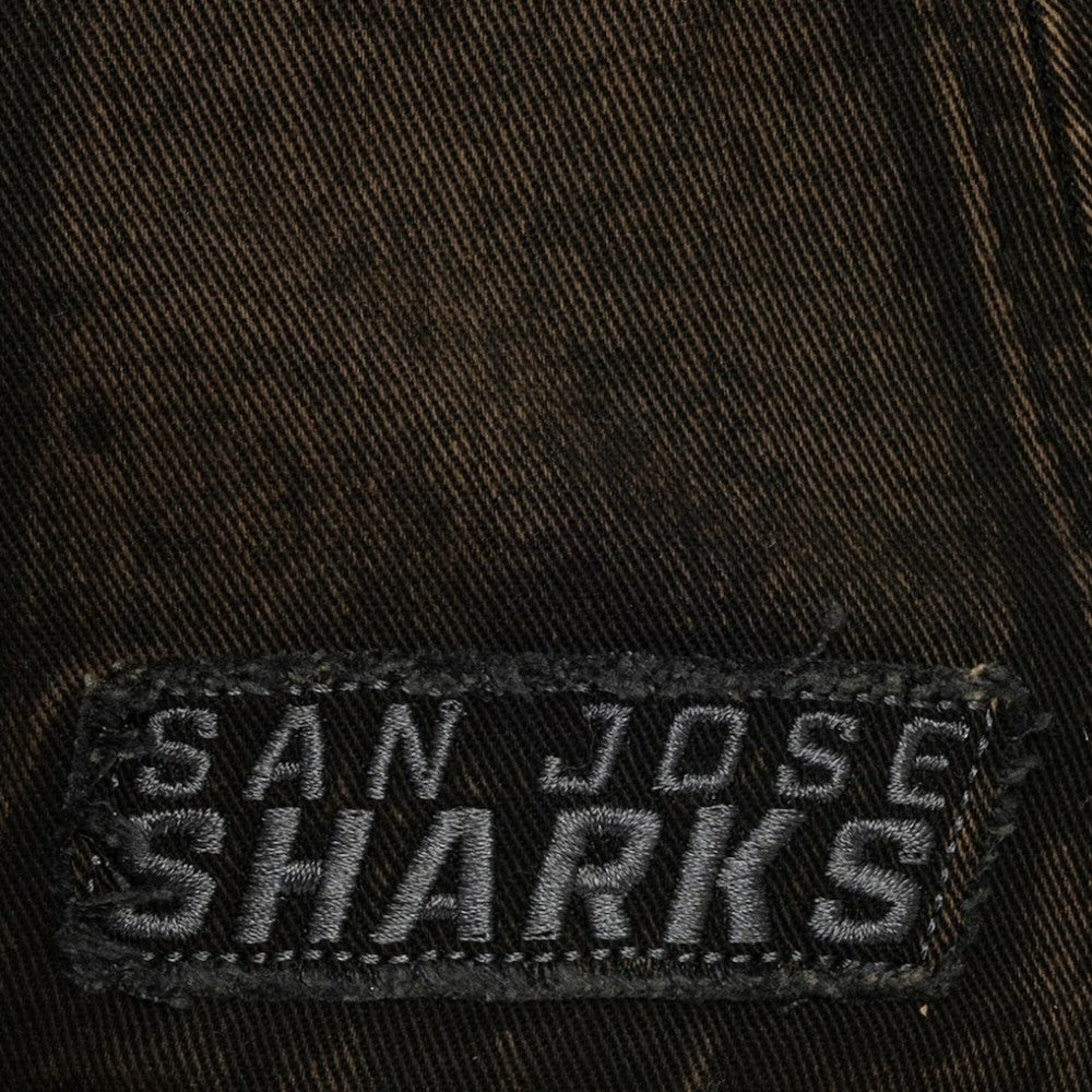 San Jose Sharks - Mitchell & Ness Downtown Snow Wash Pro-Crown Adjustable Hat Black