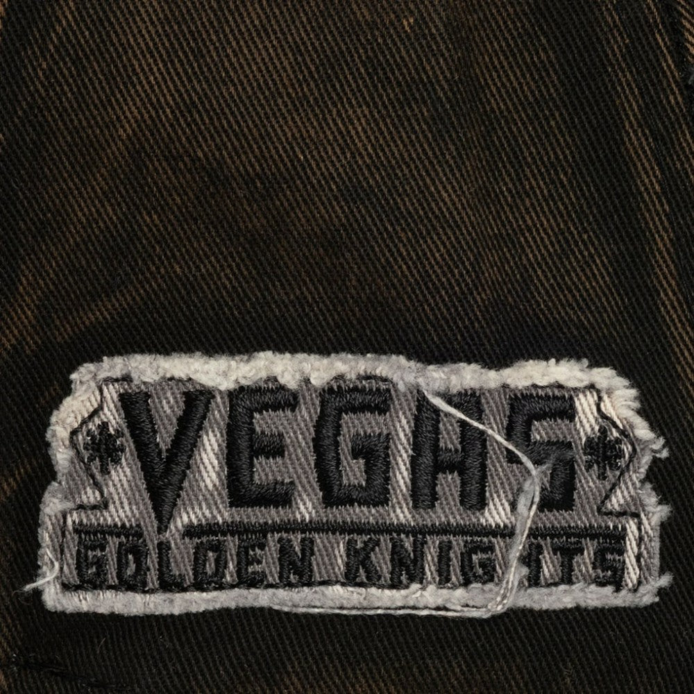 Vegas Golden Knights Mitchell & Ness Downtown Snow Wash Pro-Crown Adjustable Hat Black
