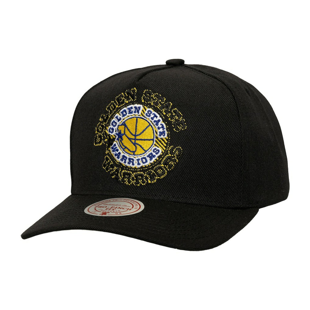 Mitchell & Ness - Golden State Warriors Tilted Pro Pinch Adjustable Hat - Black